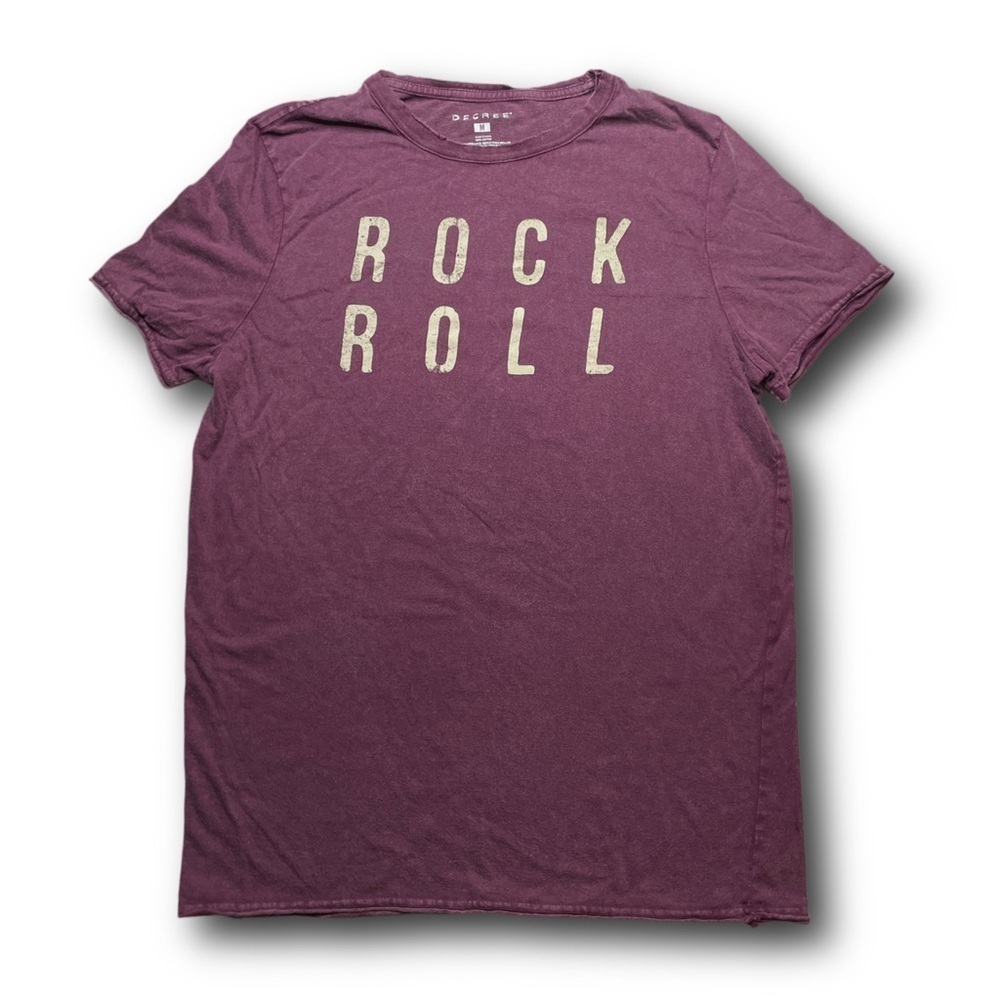 Decree Rock and Roll distressed punk rocker graphic tshirt - size medium